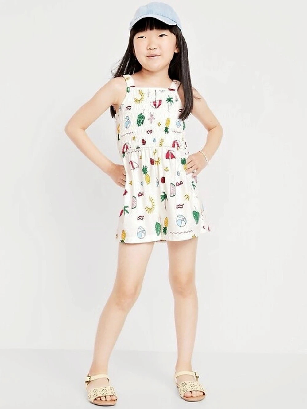 Kids One Piece Romper Beach Graphic Cotton Girls XL Vacation Old Navy